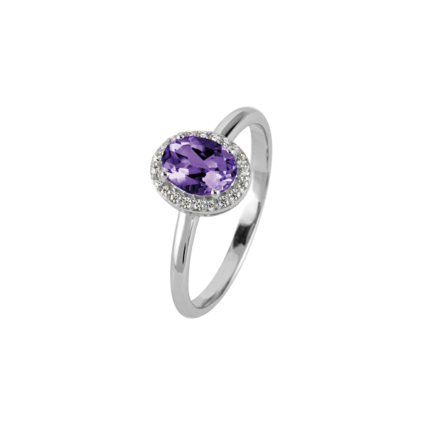 Jacques Lemans - Damen Ring Sterlingsilber mit Amethyst Gr.58 - SE-R116C